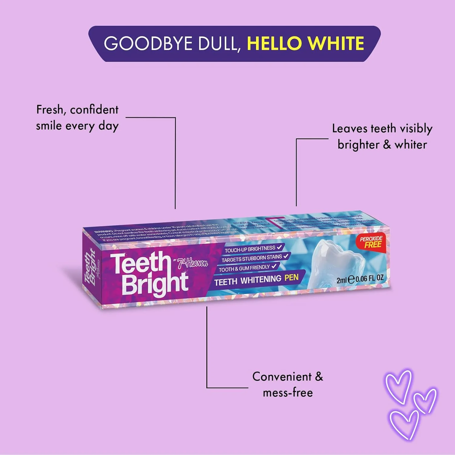 7th Heaven Teeth Bright Whitening Pen 2ml - Image 2