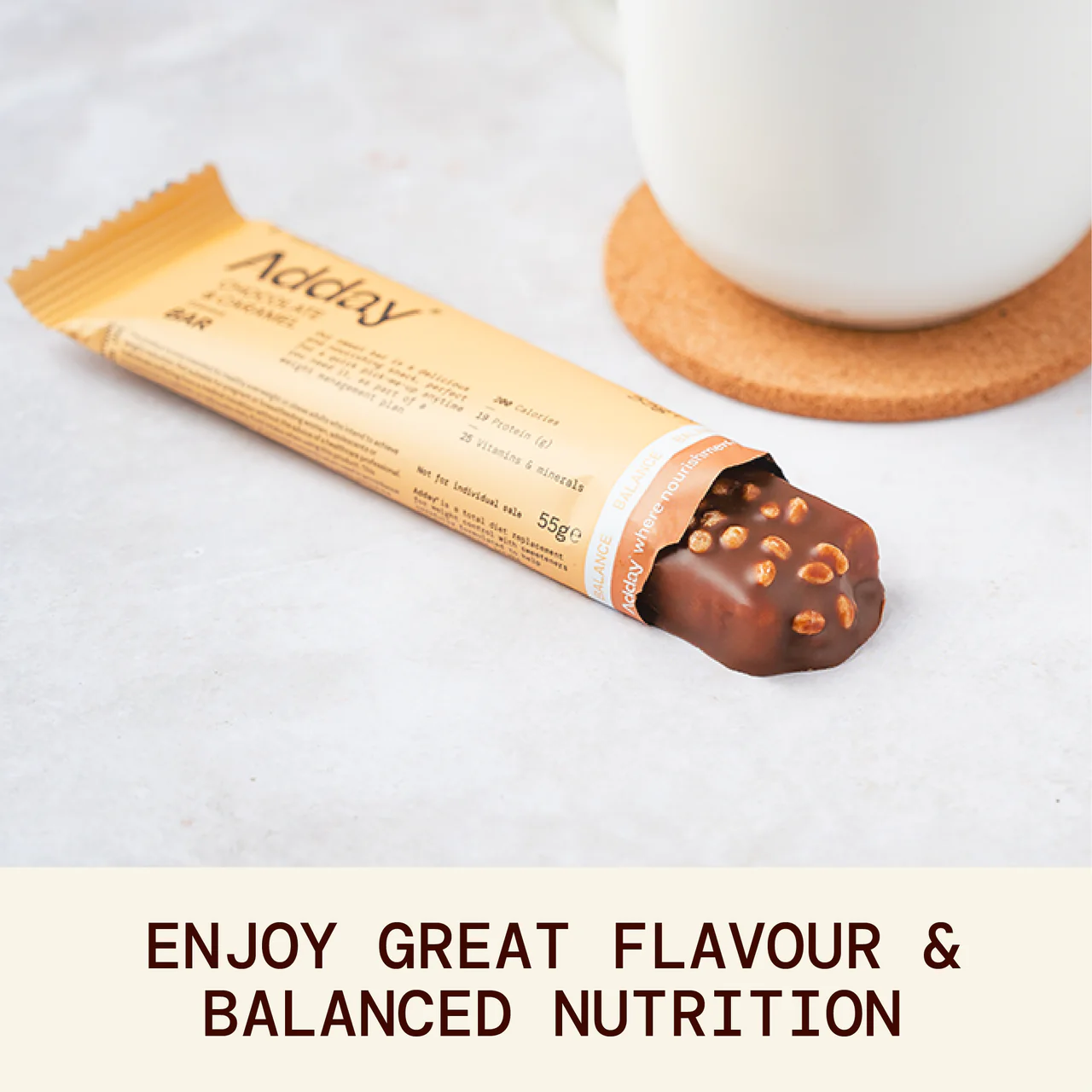 Adday Chocolate & Caramel Flavoured Bars 7 Bars - Image 4