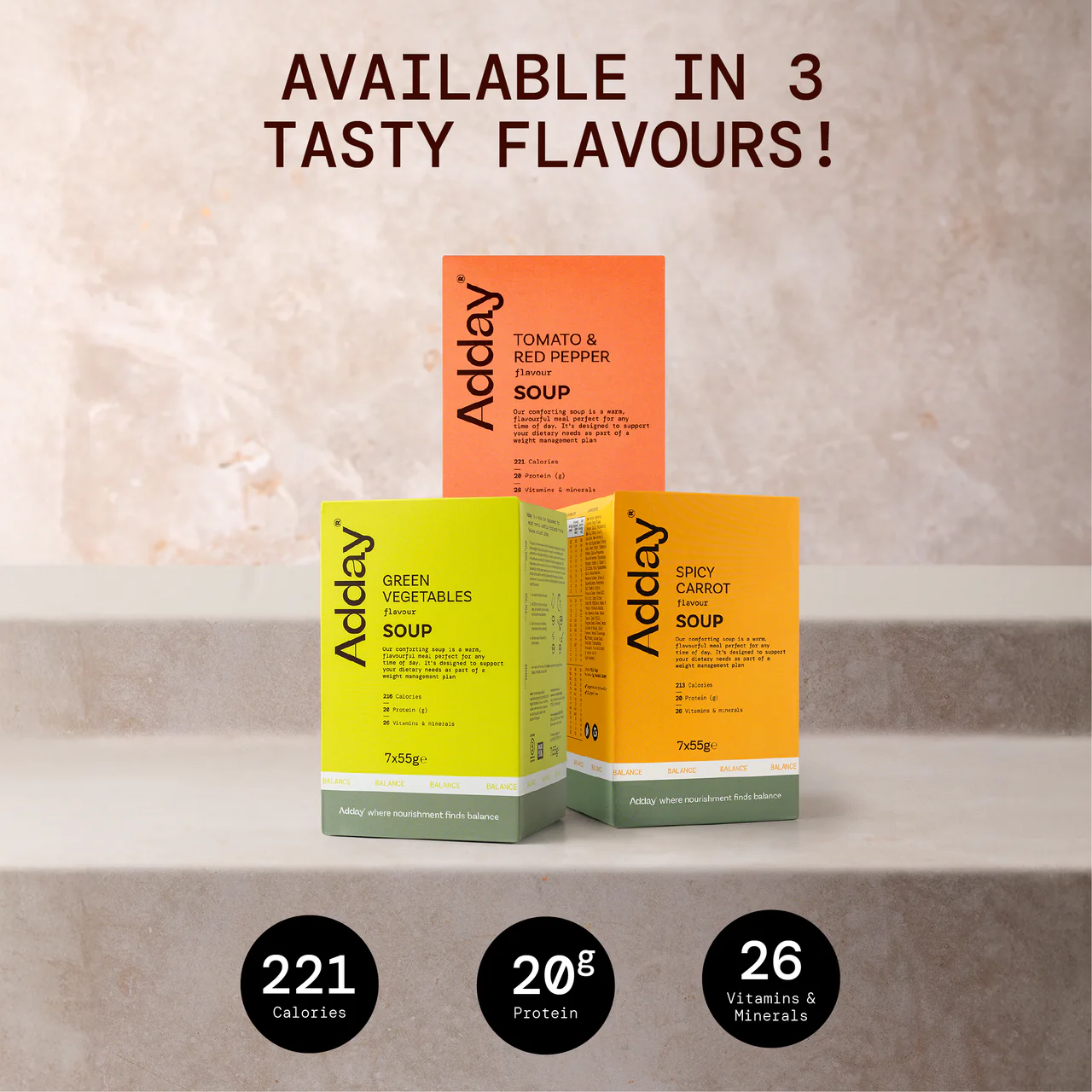 Adday Tomato & Roasted Pepper Soup 7 Sachets - Image 7