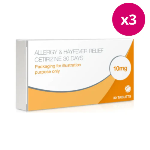 Allergy & Hayfever Relief Cetirizine 3 Months Supply