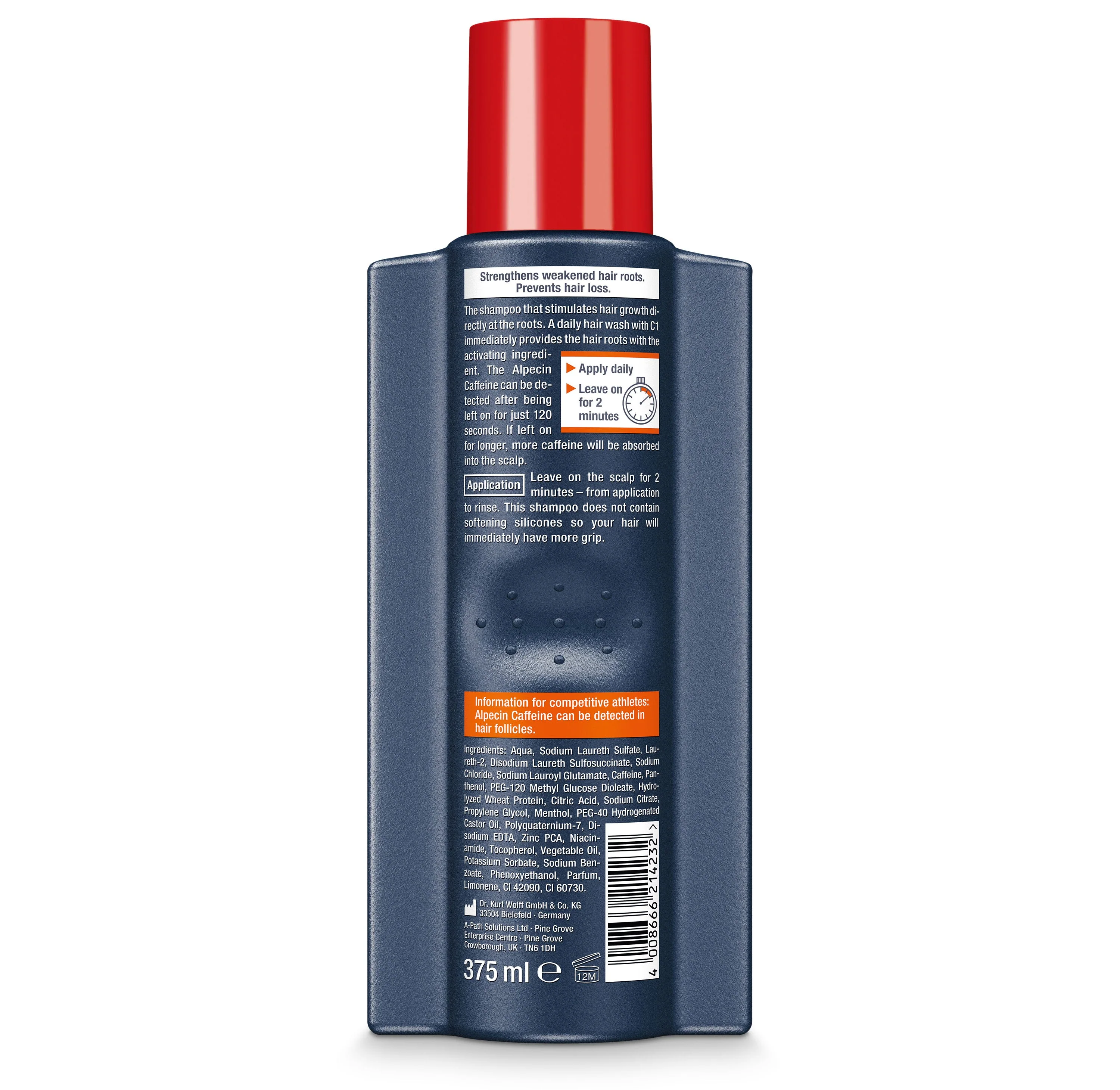 Alpecin Caffeine Shampoo C1 375ml - Image 2