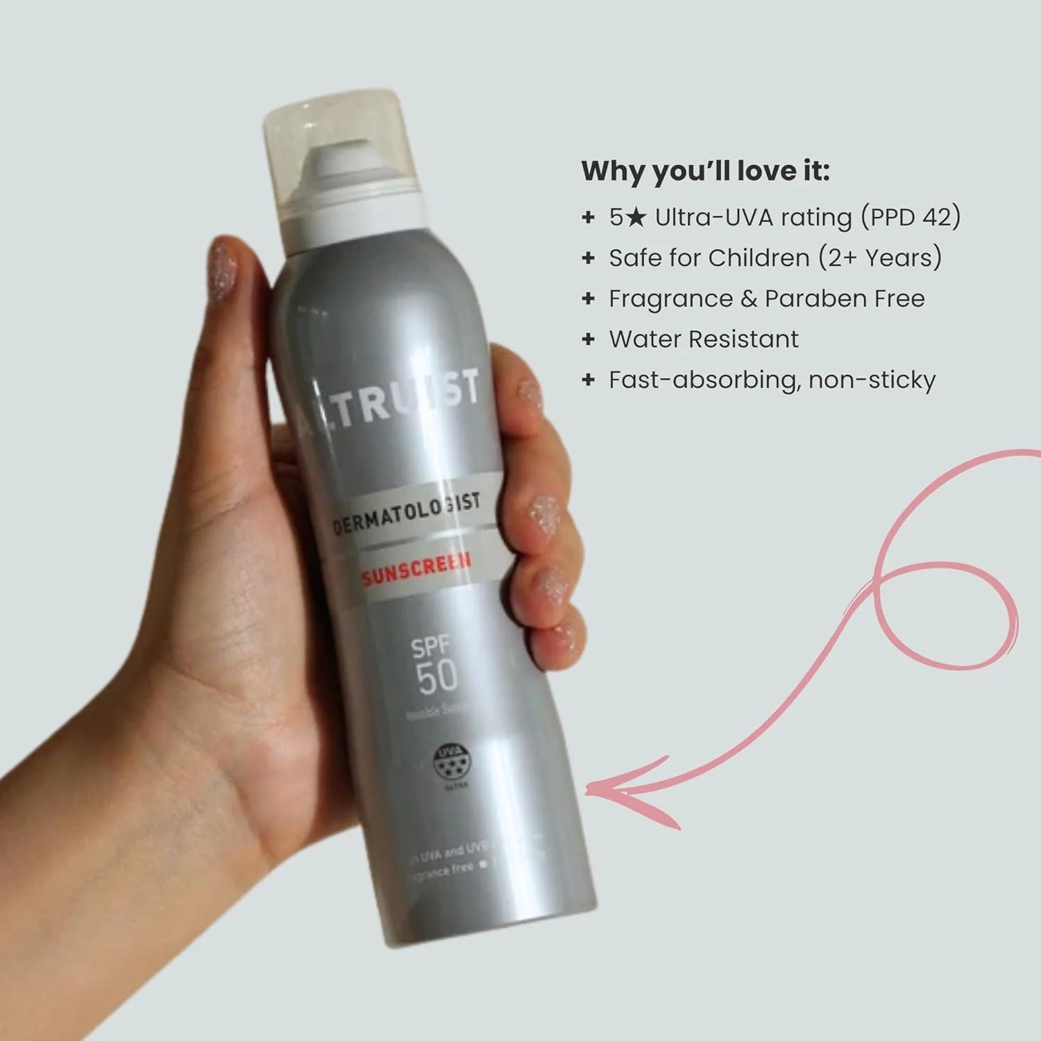 Altruist Invisible Sunspray SPF50 200ml - Image 3