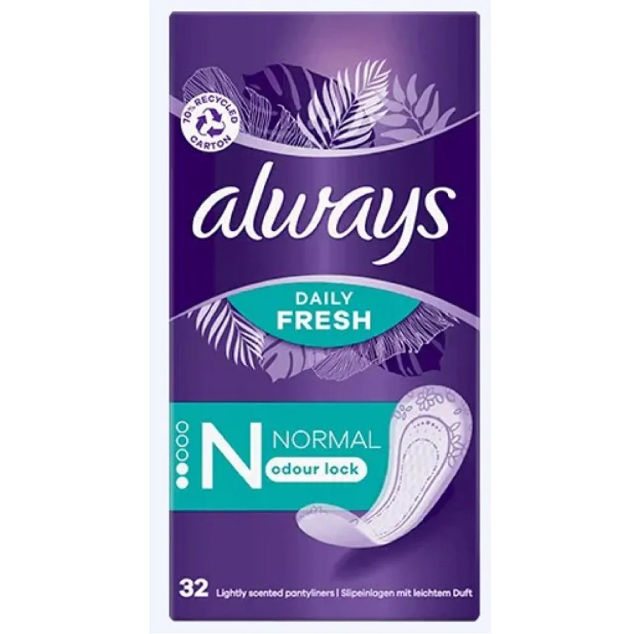 Always Daily Fresh Normal Panty Liners Odour Lock 32 Pads