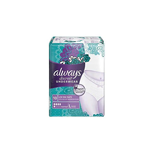 Always Discreet Incontinence Pants Women Large 10 Pants