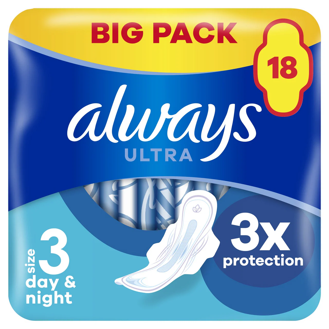 Always Ultra Duo Night Pads with Wings 18 Pads