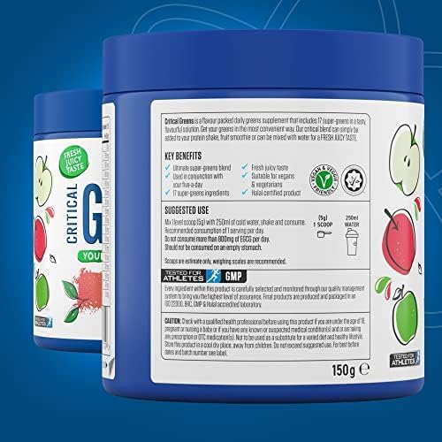 Applied Nutrition Critical Greens Powder Apple Burst 150g - Image 10