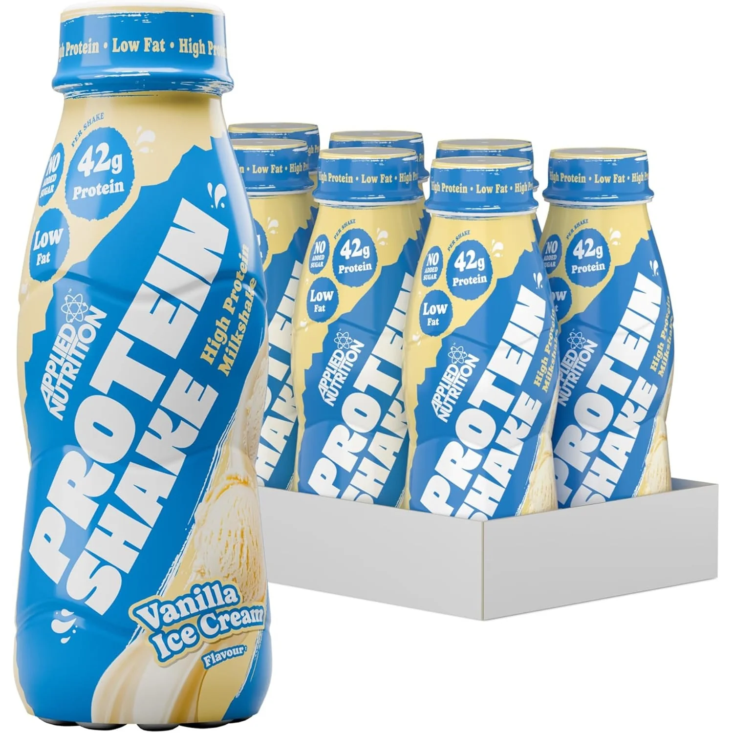 Applied Nutrition High Protein Shake Ready To Drink Vanilla Ice Cream 500m x 8