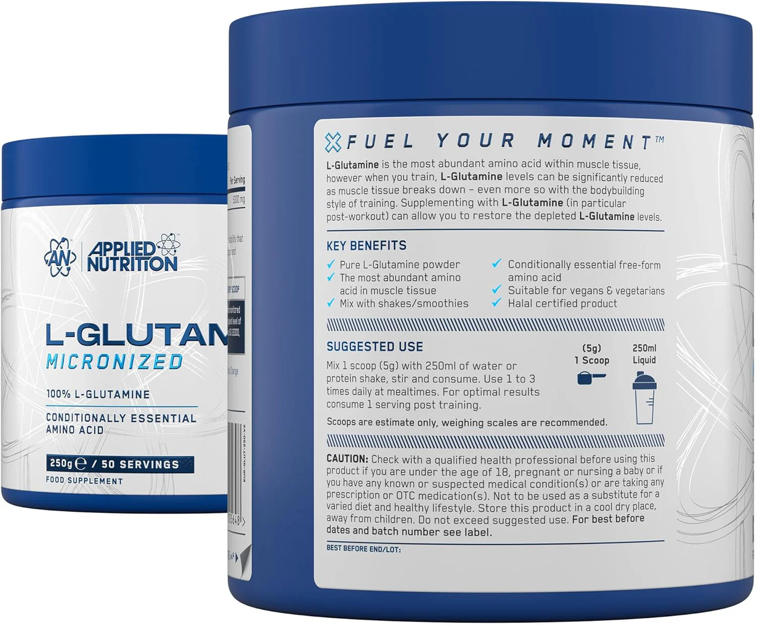 Applied Nutrition L Glutamine Powder Unflavoured 250g - Image 6