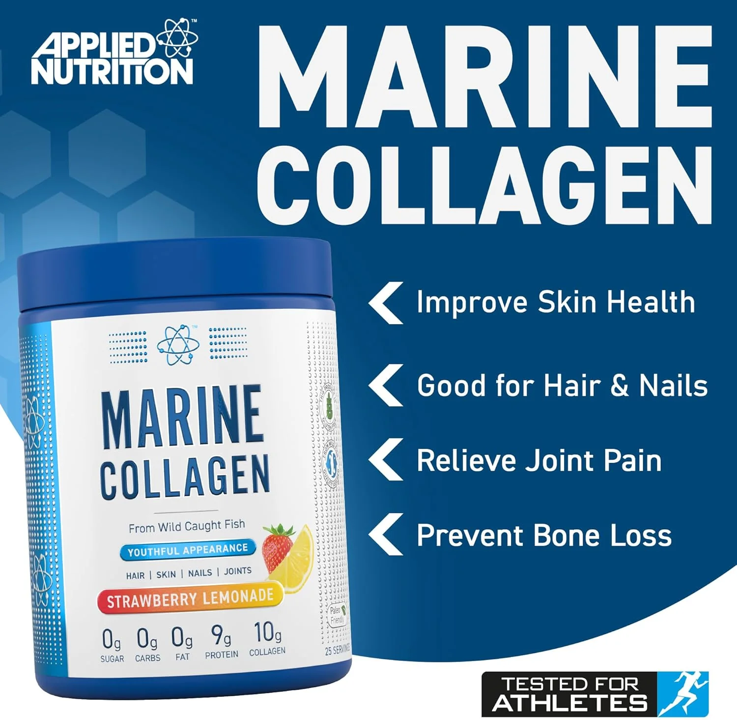 Applied Nutrition Marine Collagen Powder Strawberry Lemonade Flavour 300g - Image 5