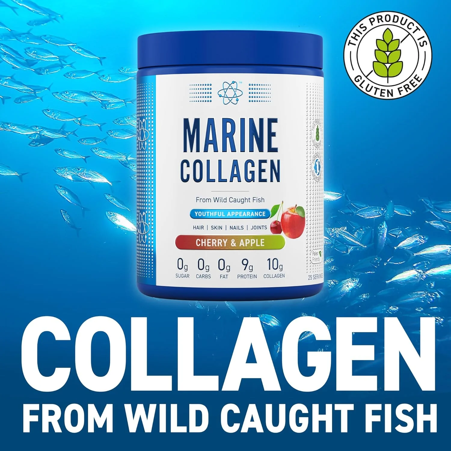 Applied Nutrition Marine Collagen Powder Strawberry & Raspberry Flavour 300g - Image 6