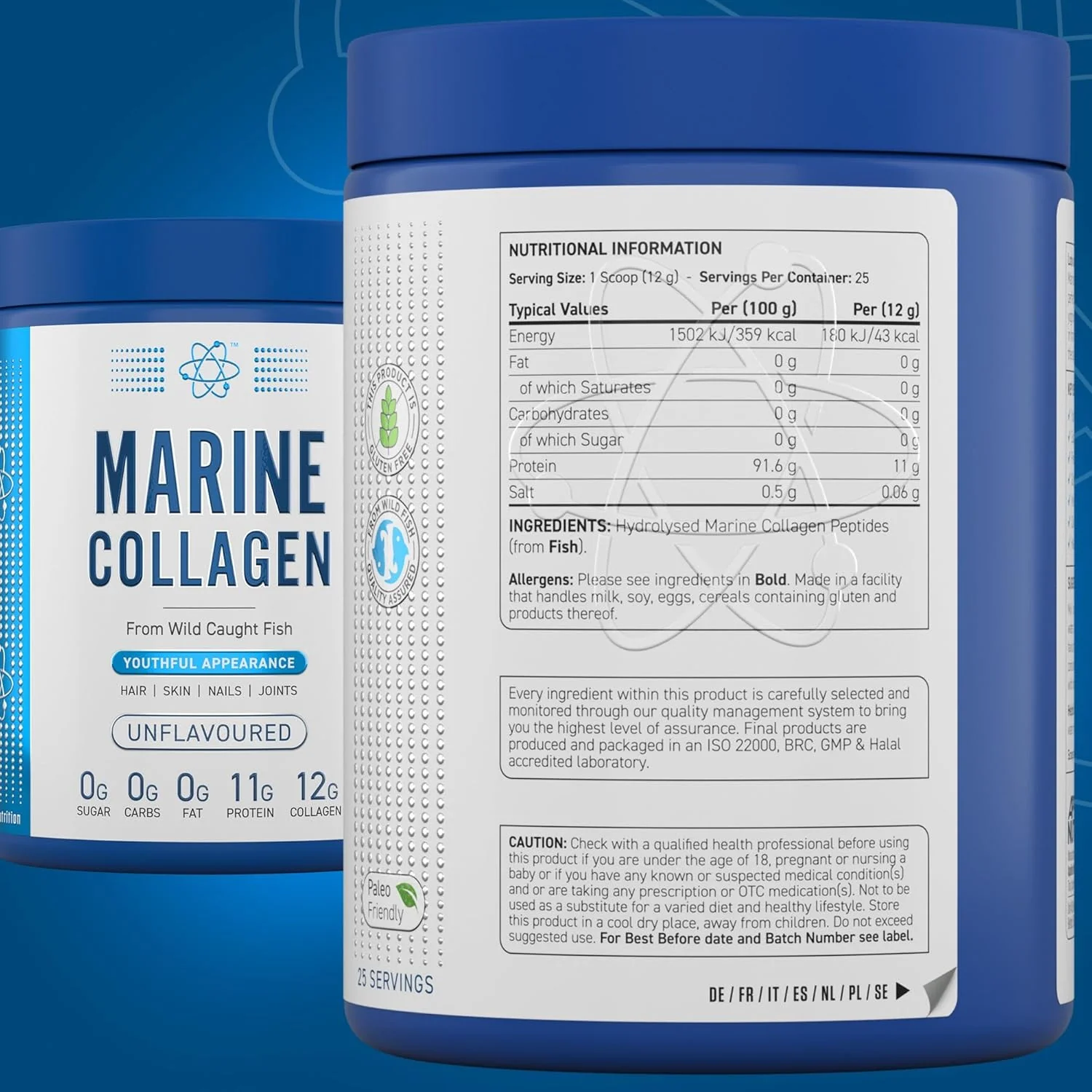 Applied Nutrition Marine Collagen Powder Unflavoured 300g - Image 2