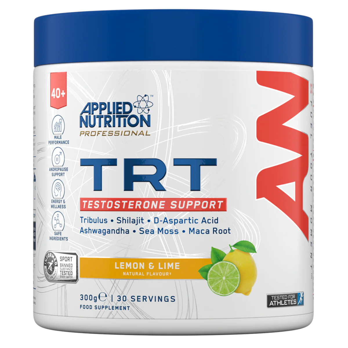 Applied Nutrition TRT Tesosterone Support Powder Lemon & Lime Flavour 300g