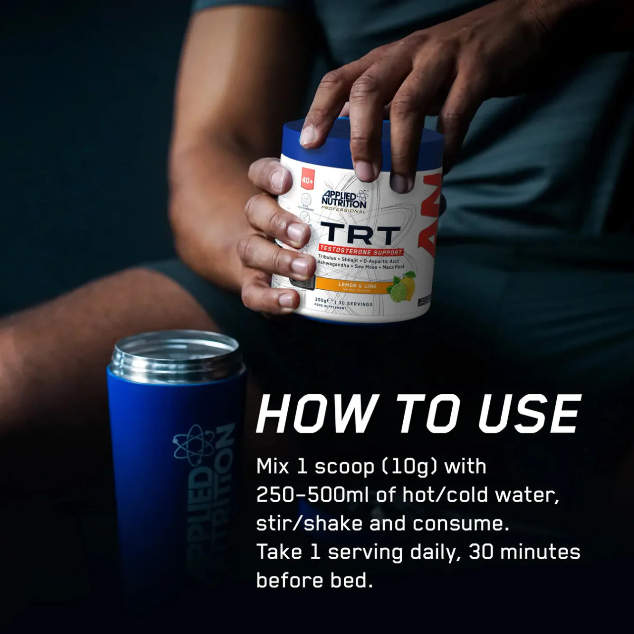 Applied Nutrition TRT Tesosterone Support Powder Lemon & Lime Flavour 300g - Image 5