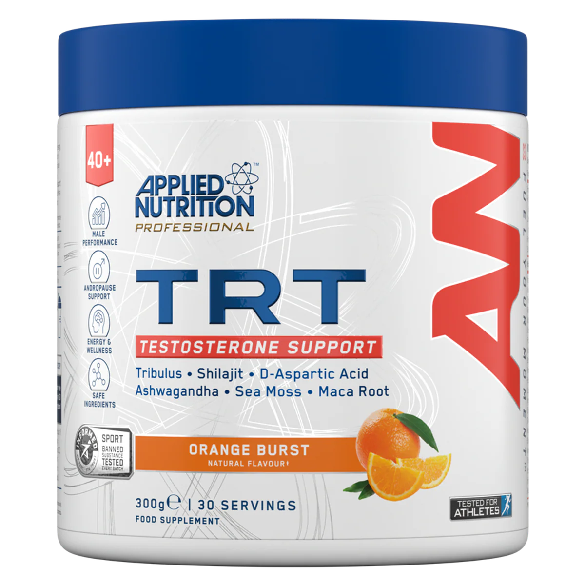 Applied Nutrition TRT Tesosterone Support Powder Orange Burst Flavour 300g