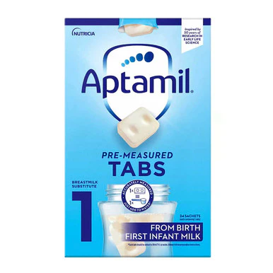 Aptamil 1 Pre-Measured Tabs From Birth First Infant Milk 24 x 23g