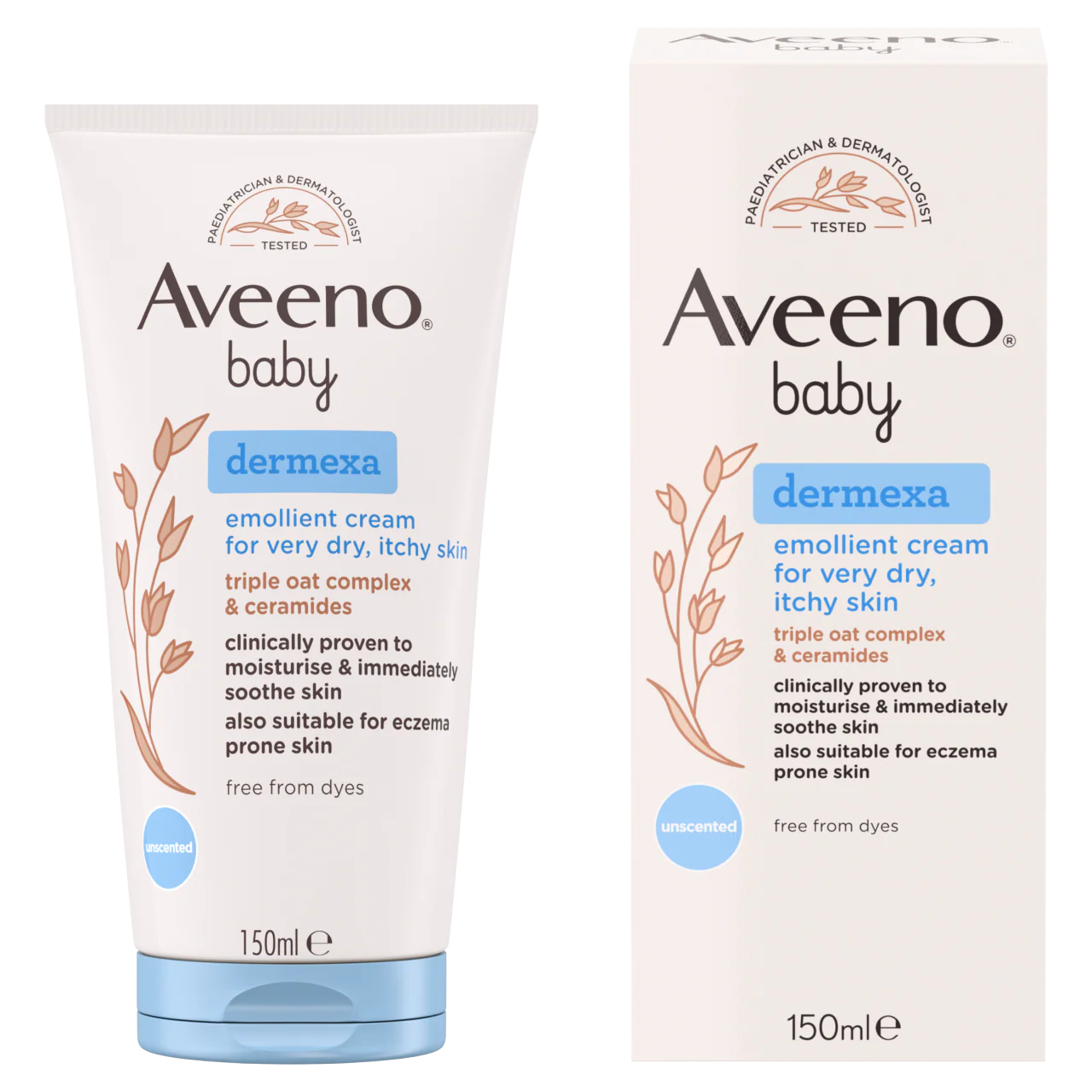 Aveeno Baby Dermexa Emollient Cream Lotion 150 - Image 2