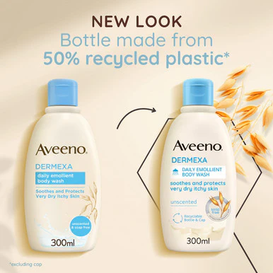 Aveeno Dermexa Daily Emollient Body Wash 300ml - Image 2