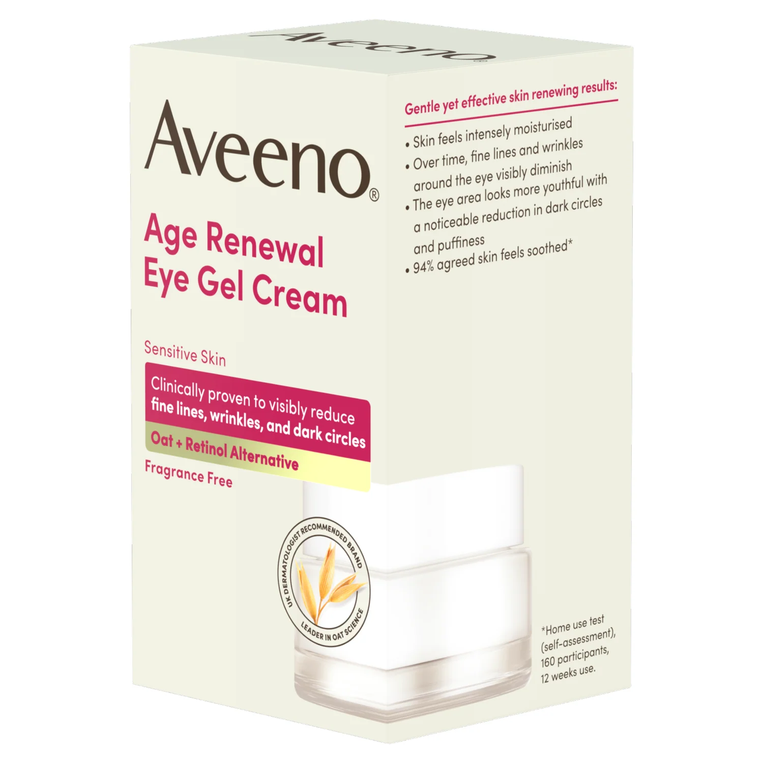 Aveeno Face Age Renewal Eye Gel Cream Retinol Alternative 15ml - Image 2