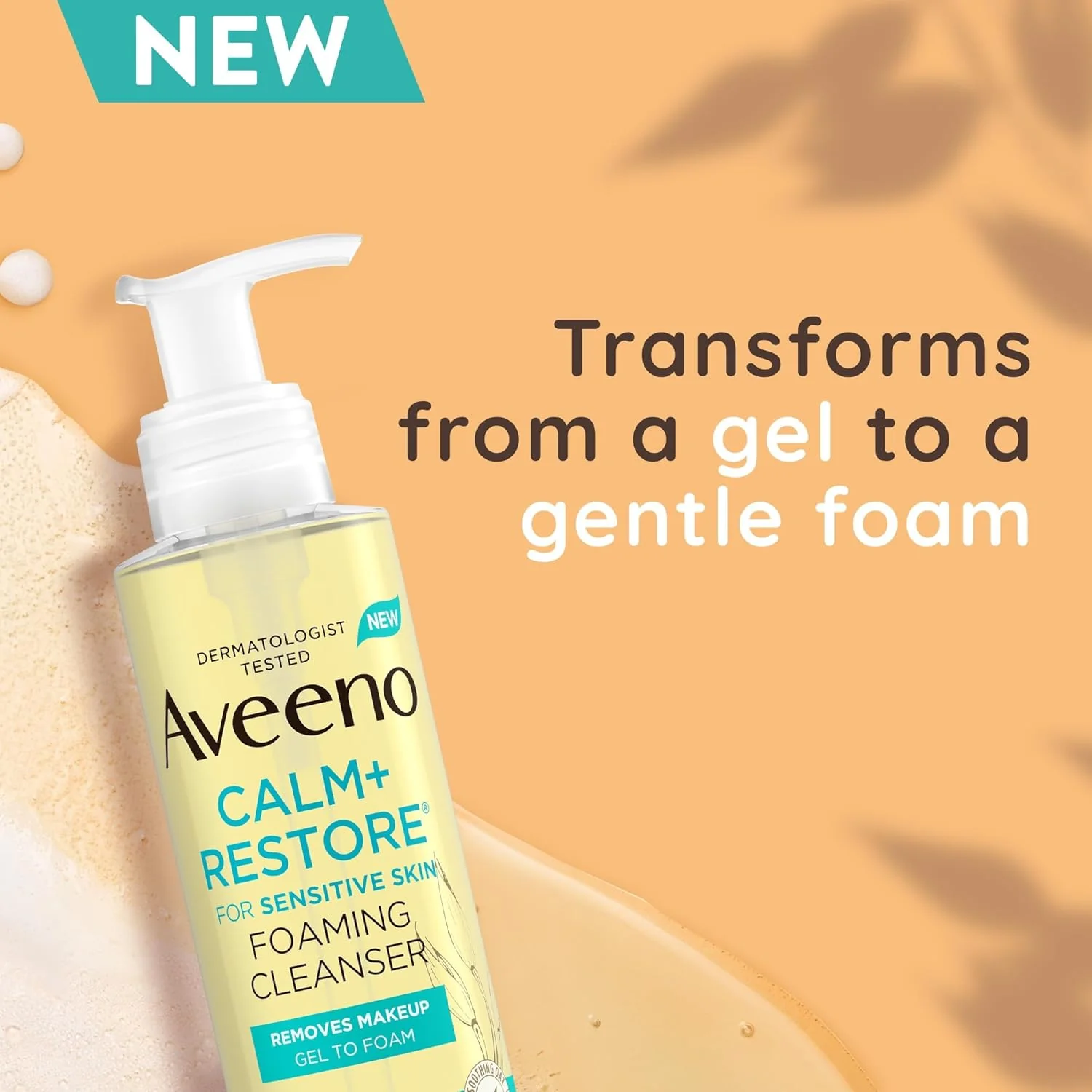 Aveeno Face Calm & Restore Foaming Cleanser 200ml - Image 3