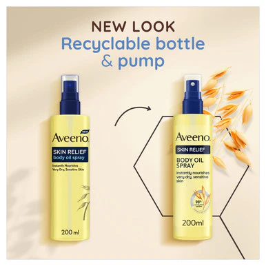 Aveeno Skin Relief Body Oil Spray 200ml - Image 2