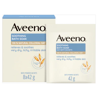 Aveeno Dermexa Soothing Bath Soak Unscented Sachets 8 x 42g