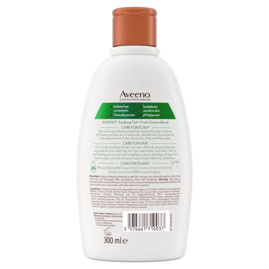 Aveeno Volumising Fresh Greens Scalp Soothing Shampoo 300ml - Image 2