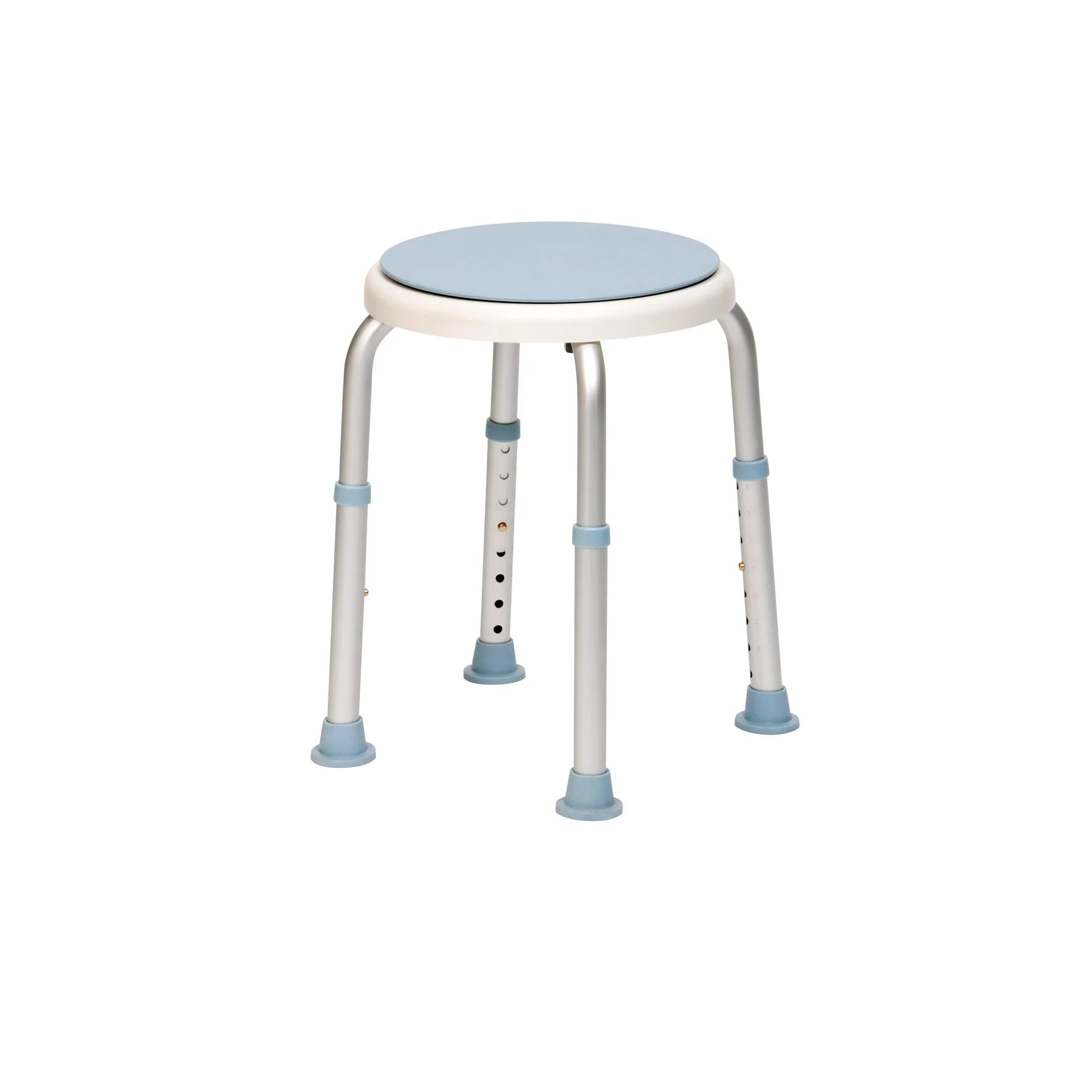 Bath Stool With Rotating Seat White
