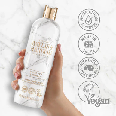 Baylis & Harding Elements White Tea & Neroli Body Wash 500ml - Image 3