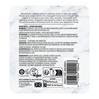 Baylis & Harding Elements White Tea & Neroli Hand Wash 500ml - Image 2