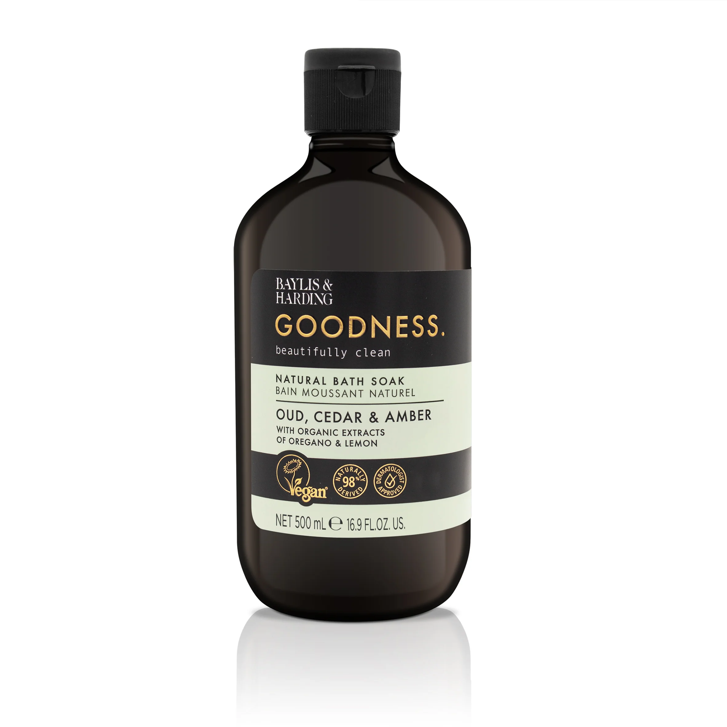 Baylis & Harding Goodness Oud, Cedar & Amber Bath Soak 500ml