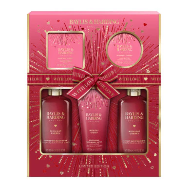 Baylis & Harding Midnight Cherry Luxury Pamper Gift Set