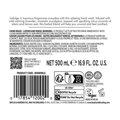 Baylis & Harding Wild Lavender & Geranium Hand Wash 500ml - Image 3