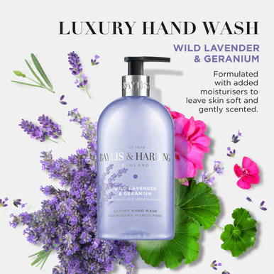 Baylis & Harding Wild Lavender & Geranium Hand Wash 500ml - Image 5