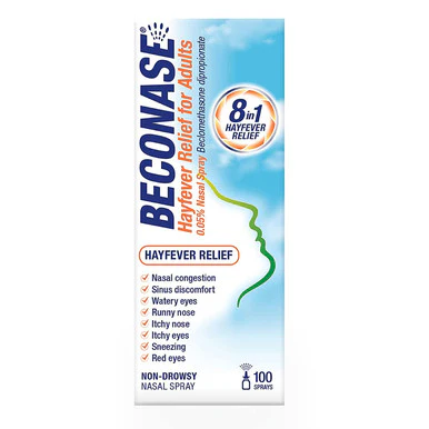 Beconase Hayfever Relief for Adults Nasal Spray For Adults 100 Sprays