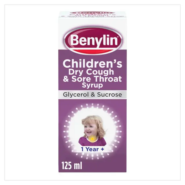Benylin Children's Dry Cough and Sore Throat Syrup 1+ Years 125ml