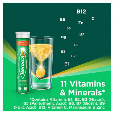 Berocca Orange Energy Vitamin 15 Effervescent Tablets - Image 3