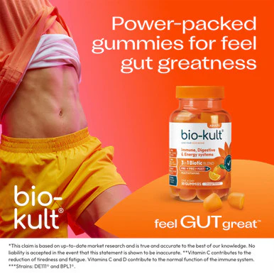 Bio-Kult 3in1 Biotic Blend Probiotic for Adults Orange 30 Gummies - Image 6