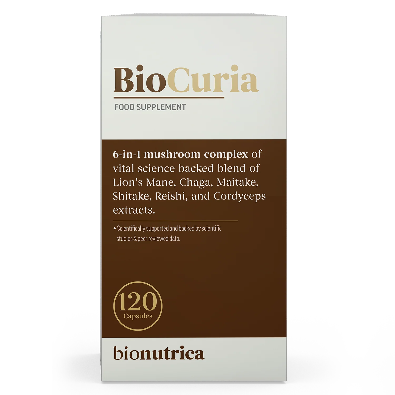 BioCuria Mushroom Complex, Brain & Immune Support 120 Capsules - Image 2