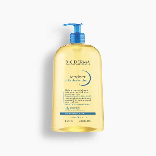 Bioderma Atoderm Shower Oil Body Wash for Dry Skin 1L