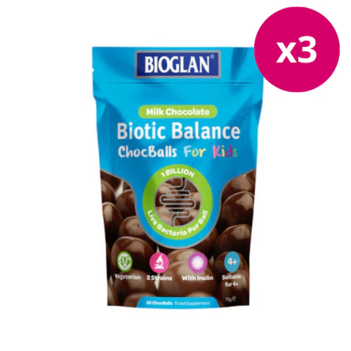 Bioglan Biotic Balance Choc Balls Milk 30's x 3
