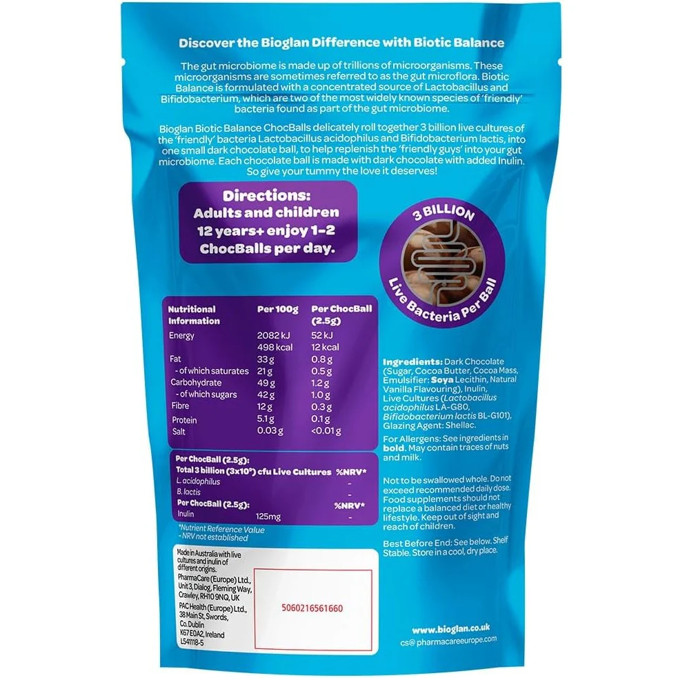Bioglan Biotic Balance 30 Dark Choc Balls - Image 2