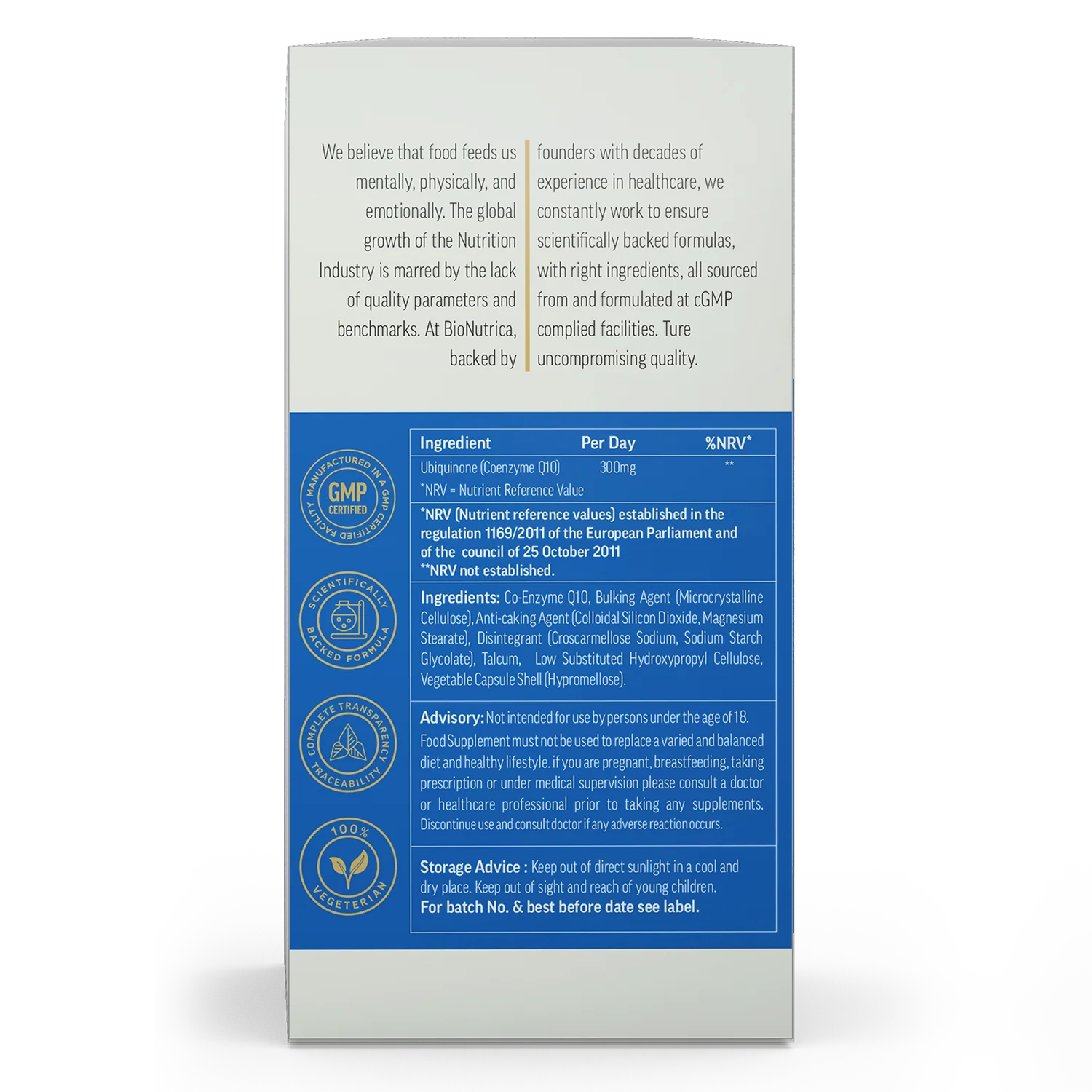 Bionutrica CoQ10 300mg 90 Capsules - Image 3