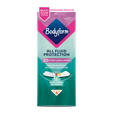 Bodyform Extra Protection All Fluid Liner Extra Long 20s