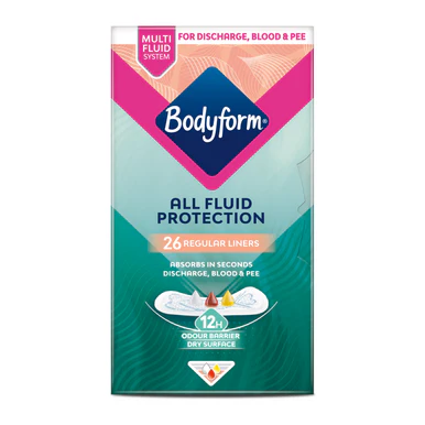 Bodyform Extra Protection All Fluid Liner Regular 26s