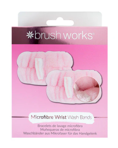 Brushworks Microfibre Wrist Wash Bands 2 Pack