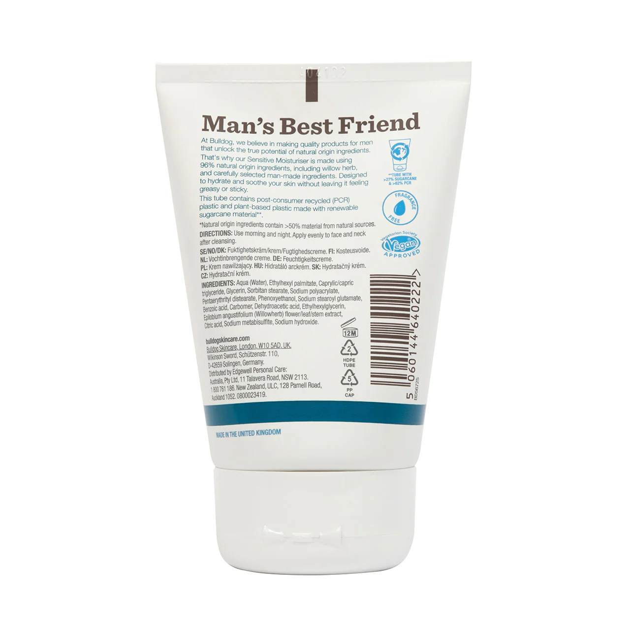 Bulldog Sensitive Moisturiser 100ml - Image 2