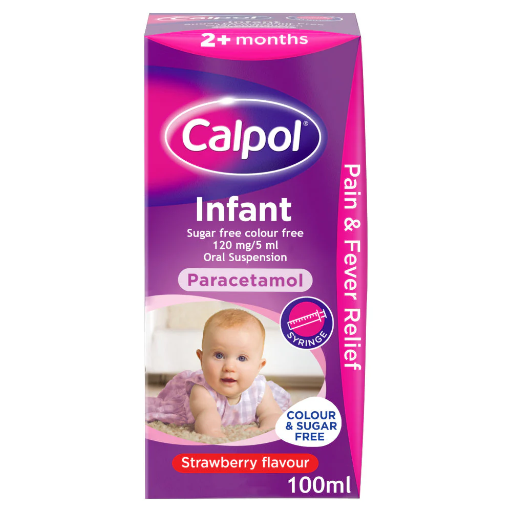 Calpol infant sugar & colour free paracetamol 100ml