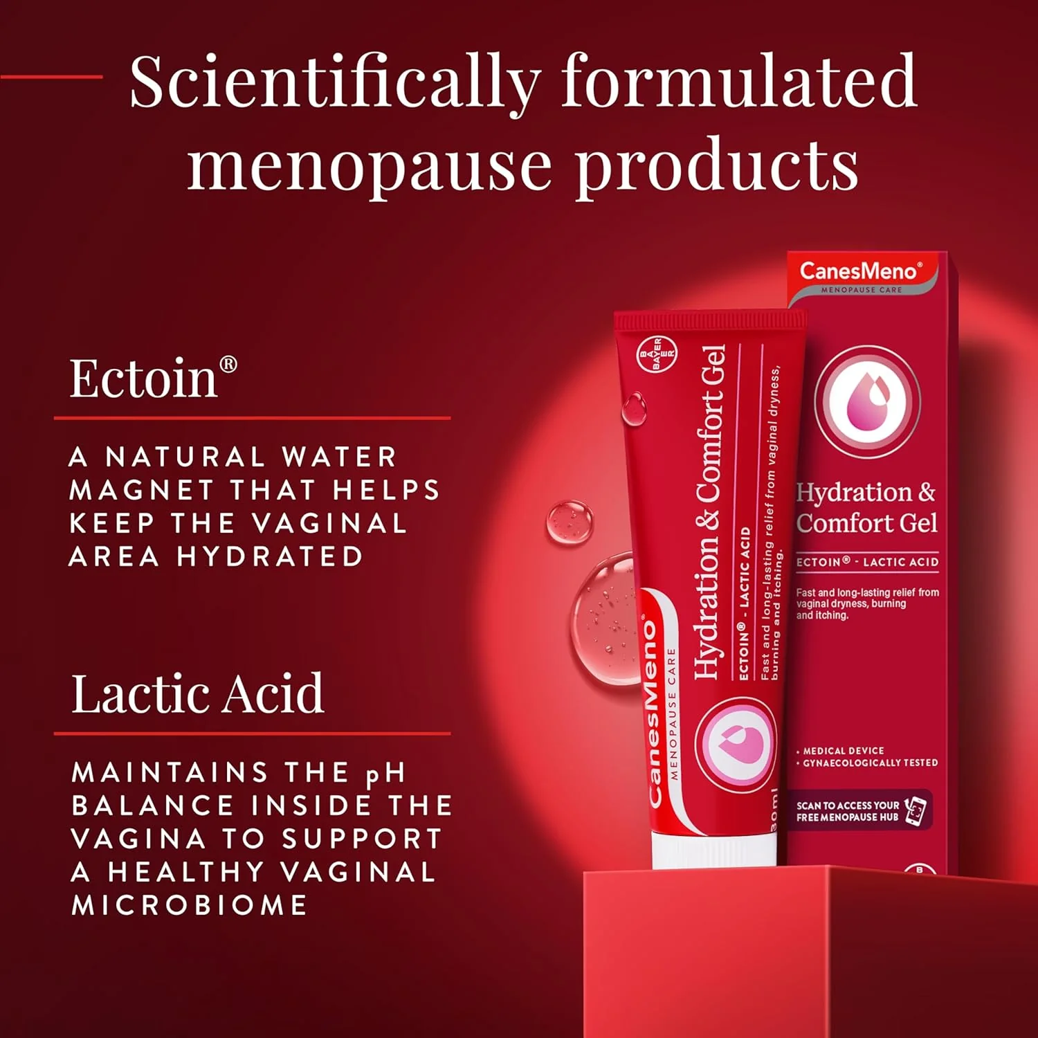 CanesMeno Menopause Care Vaginal Hydration and Comfort Gel 30ml - Image 3