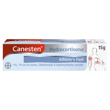 Canesten Hydrocortisone Anti Fungal Foot Cream 15g