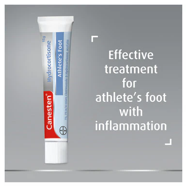 Canesten Hydrocortisone Anti Fungal Foot Cream 15g - Image 2